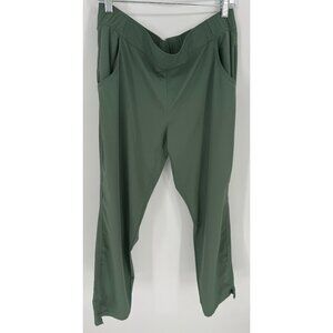 Eddie Bauer Womens Green Lightweight Elastic Waist Escapelite Slim Ankle Pants
